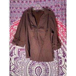 Torrid Long Sleeve Shirt Maroon Red Brown Size 4